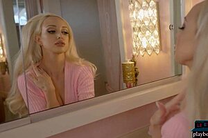 PLAYBOY BLONDE MILF BOMBSHELL RACHEL PAGE RIPS CLOTHES STRIPTEASE!