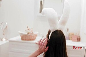 bunny suit on my sexy asian stepmom angeline moon... damn she sucks cock like a slut! 🐰💋