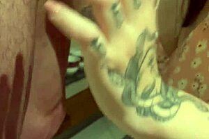 Amateur Wife Kneels Sucking Hubby's Cock Before Hard Pounding