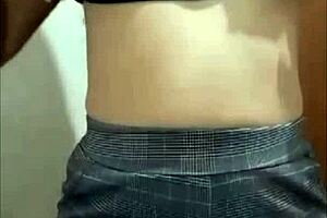 damn this sexy latina mature babe changes clothes while recording her big ass creampie