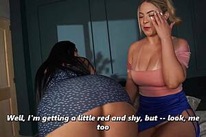 lesbian mother-in-law comforts heartbroken daughter-in-law with kisses and bed play