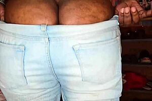 Slow Mo Twerking Huge Ebony BBW Chubby Ass Clap Curvy Naked Thong Spreading Lingerie