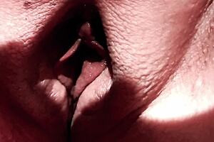 meaty cougar aunt spreads shaved gaping pussy lips wide