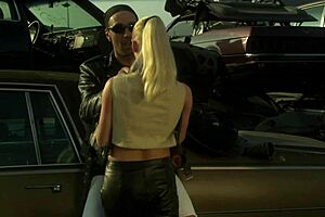 Fucking blonde milf ass hard in car