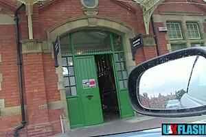 shameless british milf bonnie rose flashes pisses publicly around town