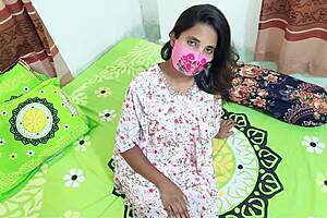 Desi step-daughter seduces father-in-law for first-time bedroom fuck with natural tits licking