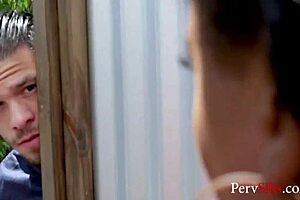 Creepy Bro Stalks Busty Ebony Stepsis Demi Sutra