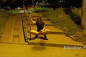 hey slutty european milf wife, wanna flash wet pussy outdoors then piss crazy public compilation? 😜🚿