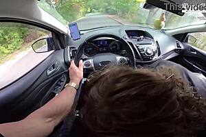 Nympho wife Julia North drops panties for quick deep anal in forest with big cock