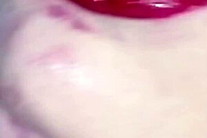 stepmom's super wet pussy red lipstick tease