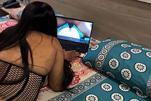 thick latina milf caught naughty gets huge cock surprise pounding