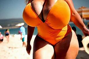 THICK BBW MOM bounces her FAT TITS in ai generated bouncing boobs frenzy