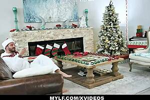 Busty Milf Natasha Nice Takes Rough Cowgirl Holiday Pounding