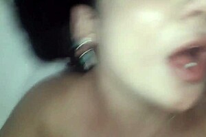 Naughty Brunette Milf Offers Ass to Two Huge Cocks Outdoor Creampie