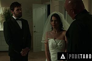 Newlywed shocked as stepdad's ritual bends her for taboo creampie ride!