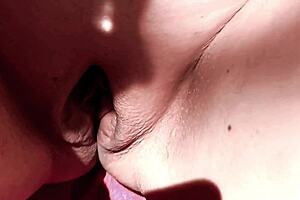 meaty cougar aunt spreads shaved gaping pussy lips wide