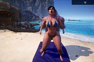 Big Ass Curvy Milf Tanya Fucks Fat Man In Wild Bikini Outdoor