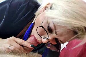 Aimee hot milf takes cock deep while her mature lady teases the family next door?