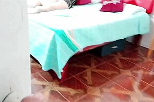 stepmom wants back massage but i slide in fuck hard creampie her juicy pussy! 💦🍑😈