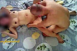 Hot Pinay Stepmom's Tight Shaved Pussy Juicy Lick Scandal Close-Up