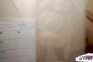 stepmom's sloppy blowjobs reward my good grades cum covered tits