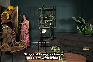 big-assed horny colombian stepmom gets monster cock fucked behind husband's back saggy tits shaking