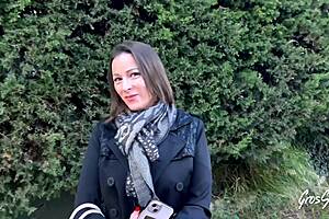 Kyara Stunning Brunette Slut Devours Huge Cock