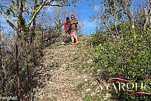 taboo stepmom caught squirting in forest, risky outdoor fuck!!