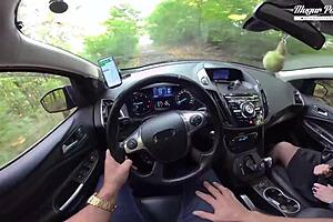 Nympho wife Julia North drops panties for quick deep anal in forest with big cock