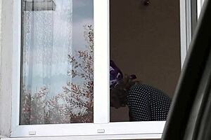 hey watch this hot milf strip naked in taxi no panties hairy pussy out