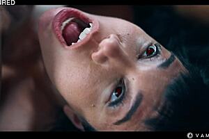 Puck transforms into vampire kissing Veronica Leal's big tits