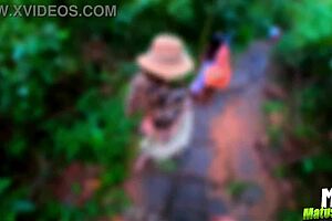 can i fuck these hot busty blonde brunette fitness babes in woods?