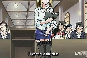 Hentai Milf Teacher Masturbates Caught In Class Uncensored Action