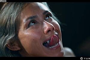 Puck transforms into vampire kissing Veronica Leal's big tits