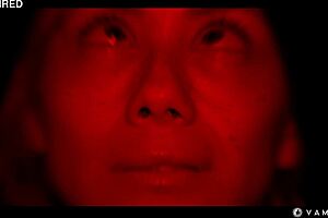 Puck transforms into vampire kissing Veronica Leal's big tits