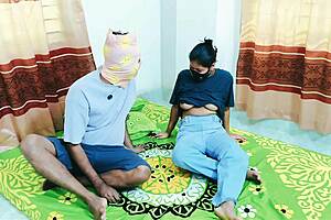 This desi aunty and her stepdaughter get wild in a homemade threesome romp.