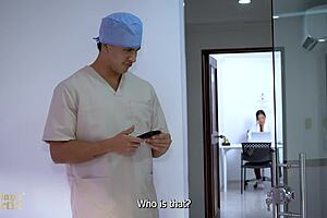 😈 doctor's huge cock slips into nurse mariana martix wet pussy at night shift! 💦 max betancur pounds bathroom bathroom