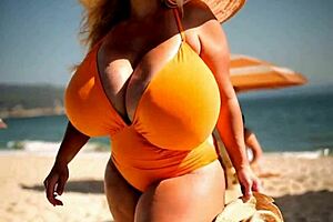 THICK BBW MOM bounces her FAT TITS in ai generated bouncing boobs frenzy