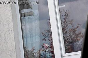 hey watch this hot milf strip naked in taxi no panties hairy pussy out