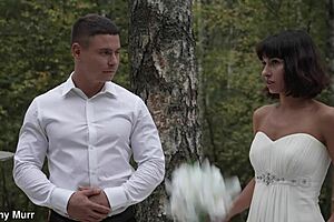 wanna see this bride's last mmf with two monster cocks before wedding?