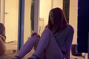 Italian Big Tits Milf Smokes Cigarette in High Heels