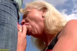 73-year-old granny takes her first monster cock anal pounding