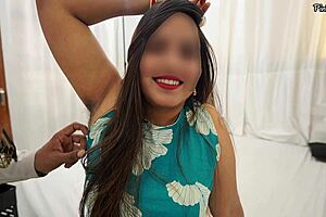 Stepsister's armpit trim turns into brutal salon fuck