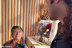 ugly granny spreads for first crazy anal. Chubby redhead moans deepthroat to ass-to-mouth cumshot