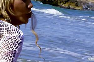 blonde latina ginger hell risks public beach anal doggystyle poundin her big ass at model job