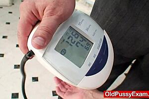 hairy granny tamara squirms during doctor's close-up exam