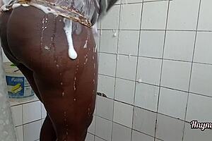 hey, post-bath i'm horny... time to fuck my toy deep!