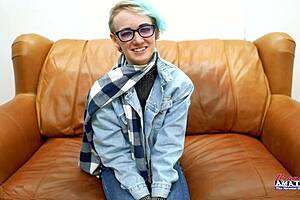 Slim Blonde Coed Raven's Messy Deepthroat and Squirting Toy Play