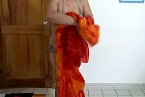 poolside stepmom masturbates huge dildo for stepson voyeur thrill