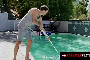 hey diamond fox wanna get fucked hard by the pool guy in this steamy 3some?